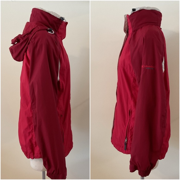 COLUMBIA Red Vertex Core Interchange Lightweight Jacket Shell Ladies Size M - Picture 10 of 16